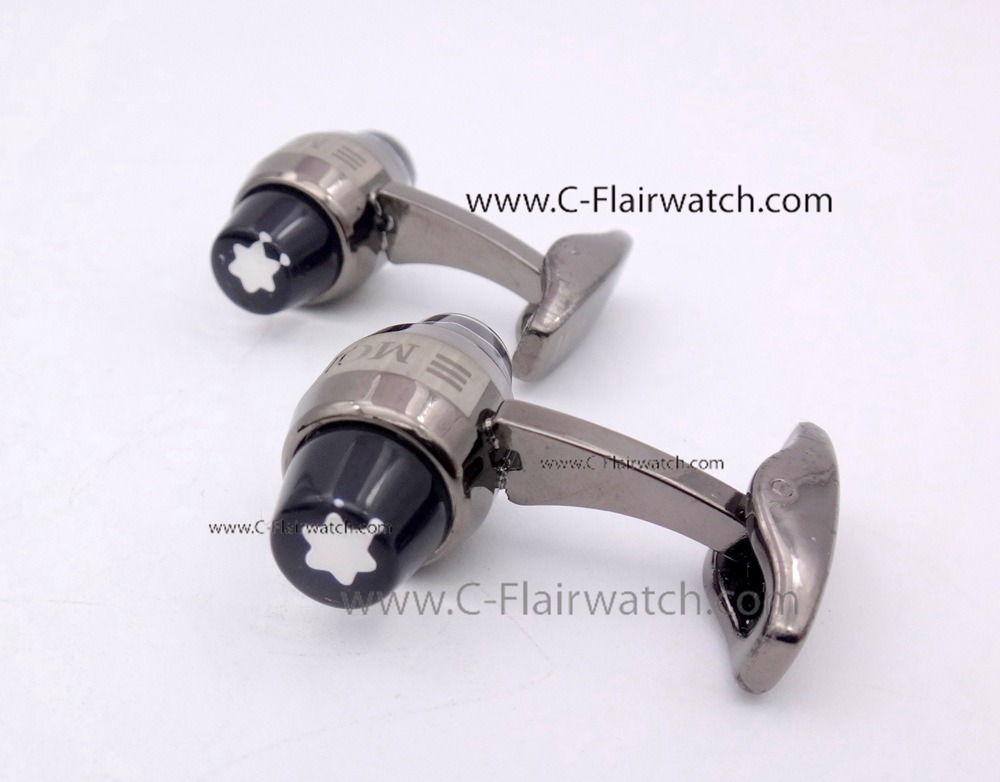 Best Replica Montblanc Gray Cufflinks with Floating Stars